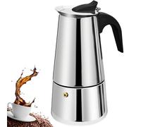 DITOSH 6 Tasse Stovetop Espresso Maker Stainless Steel Moka Pot Espresso Maker Percolator Italian Coffee Maker Capable Mocha Coffee Machine Cafe Classic Maker for Home et Camping 300ml 10oz