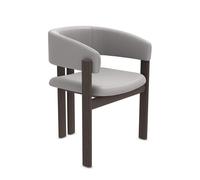 DITRE ITALIA fauteuil BIARRITZ (Fiore Sidney 702, struttura Grey wood - Cuir Soft et bois de frêne massif)
