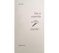 Dits et contredits - Karl Kraus - Ivrea - broché - Livre