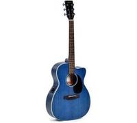 Ditson by Sigma 000C-10E-TBL - Guitare électro-acoustique Triple 0 Série 10 - Bleu satiné