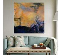 Dittelle Abstrait Zao Wou Ki Toile Peinture Imprimer Salon Décoration de La Maison Moderne Mur Art Peinture À L'huile Toile Affiches Photo 80x90cm Sans Cadre