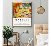 Dittelle Affiche d'exposition Henri Matisse, l'escargot, décoration murale, la joie de vivre, affiche vintage, affiche sur toile, peinture 30x40cm sans cadre