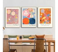Dittelle Affiche murale minimaliste moderne du milieu du siècle représentant Hilma Af Klint, la dixième plus grande impression sur toile, décoration intérieure (70 x 100 cm / 3 pièces sans cadre)