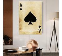Dittelle Cartes à jouer Vintage Décor Mur Photos Moderne Décor À La Maison Affiches et Gravures Salon Déco Maison Peinture Art 60x80cm Sans Cadre