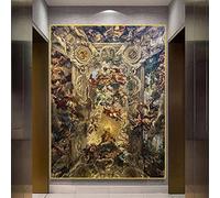 Dittelle Célèbre Peinture La Grèce Antique Grande Cérémonie De Léonard De Vinci Impressions Sur Toile Vintage Wall Art Photo pour Salon Décor 50x70cm Sans Cadre