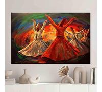 Dittelle Derviche Tourneur Toile Peinture Mur Art Photo Imprimer Musulman Crémaillère Islamique Salon Décor À La Maison Affiche 50x70 cm Sans Cadre