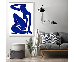 Dittelle Français Henri Matisse Bleu Affiche Exposition Musée Art Print Image Abstraite Rétro Toile Peinture Chambre Décor À La Maison Mur 70x110cm Sans Cadre
