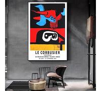 Dittelle Greatest Painters Le Corbusier Exhibition Poster Canvas Painting Poster and Print Wall Art Picture for Living Room Decor 40x60cm Frameless