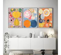 Dittelle Hilma Af Klint Affiche Abstraite Femme Toile Peinture Musée Exposition Art Imprimer Moderne Mur Photo Pour Salon Décor 55x78cm-3Pieces Sans Cadre
