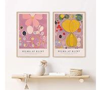Dittelle Hilma af Klint Suédois Citation Art Print Inspirational Poster Suède Scandinave Moderne Toile Peinture Imprime Décoration Murale 60x90cmx2Pcs Sans Cadre