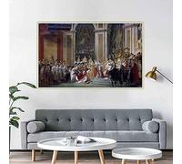 Dittelle Jacques-Louis David - Sacre de l'Empereur Napoléon Ier et Sacre de l'Impératrice Joséphine à Notre-Dame de Paris Toile 60x80cm Sans Cadre