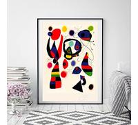 Dittelle Joan Miro Affiche Moderne Surréalisme Toile Peinture Abstraite Exposition Art Prints Mur Art Photo pour Salon Décor À La Maison 60x80cm Sans Cadre