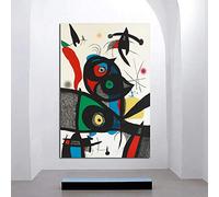 Dittelle Joan Miró Art Abstrait Toile Peinture Imprime Salon Décoration de La Maison Moderne Mur Art Peinture À L'huile Affiches Photo 90x130cm Sans Cadre