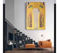 Dittelle Kiss For Whole World Peintures sur le mur par Gustav Klimt Reproductions Wall Art Canvas Pictures for Living Room Decor 70x90cm Frameless