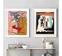 Dittelle Le Corbusier Français Vintage Affiche Exposition Oeuvre Impressions Sur Toile Peinture Abstraite Artiste Salon Mur Art Décor 40x60cm-2Pieces Sans Cadre