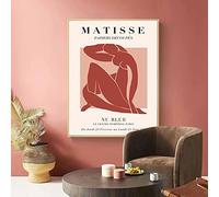 Dittelle Matisse Abstrait Figures Fleur Nordique Affiches et Gravures Mur Art Toile Peinture Mur Photos pour Salon Décor 70x100cm Sans Cadre