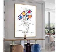 Dittelle Pablo Picasso-Bouquet de Paix Fleurs Toile Art Affiches et Gravures Abstrait Fleurs Toile Peintures Mur Art Photos 30x40cm Sans Cadre