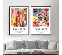 Dittelle Paul Klee Oeuvre Exposition Affiches et Gravures Couleur Galerie Mur Art Photo Musée Toile Peinture pour La Décoration Intérieure 50x70cm-2Pieces Sans Cadre
