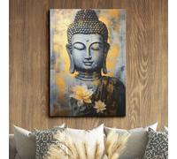 Dittelle Tableau sur toile d'art bouddhiste, affiche murale zen, peinture abstraite pour salon, chambre, décoration intérieure (40x60cm/sans cadre)