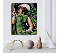Dittelle Tamara de Lempicka Femme En Robe Verte Toile Peinture Imprimer Salon Décor Moderne Mur Art Peinture À L'huile Affiche Photo 50x70cm Sans Cadre