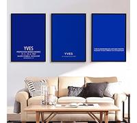 Dittelle Yves Klein Exposition Affiche Monochrome Bleu Toile Peinture Mur Art Photo Français Moderne Art Prints Home Decor 30x45cm-3Pieces Sans Cadre