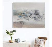 Dittelle Zao Wou Ki Oeuvre Abstraite Toile Peinture Imprimer Salon Décor À La Maison Moderne Mur Art Peinture À L'huile Affiches Photos 40x60cm Sans Cadre