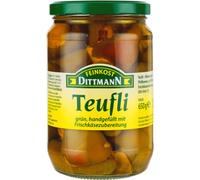 Dittmann Teufli poivrons verts avec préparation de fromage frais 650g