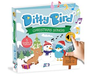 Ditty Bird | Cadeau de Noël pour Bébé | Livre Sonore de Noël avec Chansons et Comptines en Anglais Jingle Bells | Éducatif et Ludique - Livre Musical pour Enfants 1-4 Ans