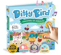 Ditty Bird Livre de Comptines Espagnoles | Apprendre Les chansons des Animaux bilingue pour Tout-Petits, | Livres Sonores Amusants et Interactifs pour Bébés 1-4 Ans | Livre en Espagnol pour Bébés