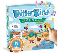 Ditty Bird Livre de Comptines Espagnoles | Apprendre Les chansons des Animaux bilingue pour Tout-Petits, | Livres Sonores Amusants et Interactifs pour Bébés 1-4 Ans | Livre en Espagnol pour Bébés