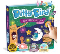 Ditty Bird Livre de Comptines Espagnoles | Livres Musicaux Bilingues pour Tout-Petits, Coucher | Livres Sonores Amusants et Interactifs pour Bébés et Tout-Petits | Livre en Espagnol pour Bébés