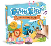 Ditty Bird - Livre Musical Bebe : Animaux Sauvages, Le Lion, L'ELEPHANT, LA Girafe ET Musique