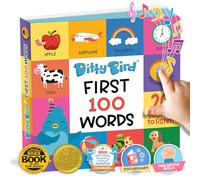 Ditty Bird Livre Sonore en Anglais: 100 Premiers Mots in English | Apprentissage ludique de la Parole pour bébés de 1 à 4 Ans | Livre interactif avec sonorités et chansons Amusantes