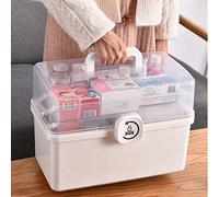 Dittzz Boîte à pharmacie à 3 niveaux - Boîte de premiers secours - Portable et pliable - 34 x 19 x 22,5 cm