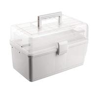 Dittzz Grande boîte à pharmacie à 3 niveaux, pour le rangement, multifonction, avec poignée de transport, 34 x 28 x 22,5 cm