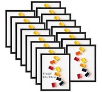 Ditwis Cadre 20x25 Noir Lot de 16, Cadres Classique pour Photos, Images et Souvenirs, Horizontal ou Vertical sur le Mur ou la Table