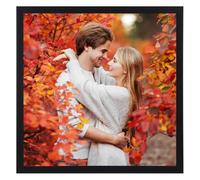 Ditwis Cadre 25x25 cm Noir, Cadre Carré pour Photos, Images et Souvenirs, Horizontal ou Vertical sur le Mur ou la Table