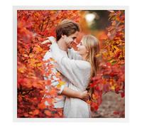 Ditwis Cadre 30x30 cm Blanc, Cadre Carré pour Photos, Images et Souvenirs, Horizontal ou Vertical sur le Mur ou la Table