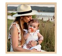 Ditwis Cadre 30x30 Couleur du bois, Cadre Carré pour Photos, Images et Souvenirs, Horizontal ou Vertical sur le Mur ou la Table