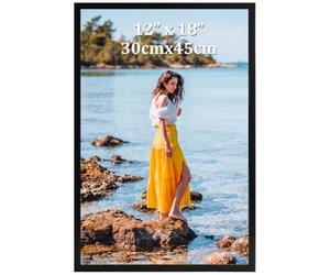 Ditwis Cadre 30x45 cm Noir, Grand Format pour Posters, Photos et Puzzles, Affichage Mural Horizontal ou Vertical pour Salons, Bureaux et Galeries