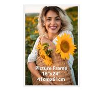 Ditwis Cadre 40x60 cm Blanc Aluminium, Adapté pour Posters et Puzzles, Grand Cadre Métallique pour Salon, Bureau, Galerie Affichage Mural