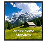 Ditwis Cadre 50x50 cm Noir, Carré Adapté aux Posters, Photos et Puzzles, pour Salon, Bureau ou Galerie, Affichage Mural