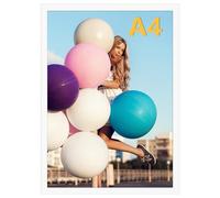 Ditwis Cadre A4 Blanc pour Documents, Certificats et Photos (21x29,7 cm), Cadre Moderne pour Salons, Chambres et Bureaux