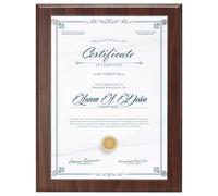 Ditwis Cadre A4 Marron Vintage pour Documents, Certificats et Photos (21x29,7 cm), Cadre Moderne pour Salons, Chambres et Bureaux