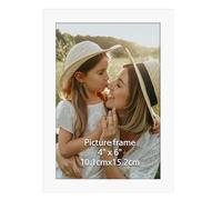 Ditwis Cadre Photo 10x15 cm Blanc, Cadre Elégant Adapté pour Photos, Images et Souvenirs, Affichage Horizontal ou Vertical sur le Mur ou la Table