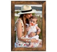 Ditwis Cadre Photo 10x15 cm Marron Vintage, Cadre Classique pour Photos, Images et Souvenirs, Horizontal ou Vertical sur le Mur ou la Table