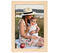 Ditwis Cadre Photo 10x15 Couleur du bois, Cadre Naturel pour Photos, Images et Souvenirs, Horizontal ou Vertical sur le Mur ou la Table