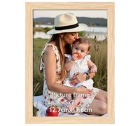 Ditwis Cadre Photo 13x18 Couleur du bois, Cadre Naturel pour Photos, Images et Souvenirs, Horizontal ou Vertical sur le Mur ou la Table