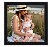 Ditwis Cadre Photo 15x15 cm Noir, Cadre Carré Classique Adapté pour Photos, Images et Souvenirs, Affichage Horizontal ou Vertical sur le Mur ou la Table