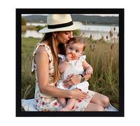 Ditwis Cadre Photo 20x20 cm Noir, Cadre Carré Classique Adapté pour Photos, Images et Souvenirs, Affichage Horizontal ou Vertical sur le Mur ou la Table